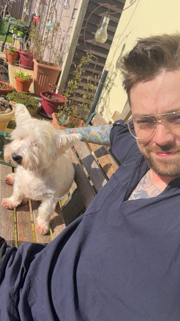 Mitch with his dog Terry
